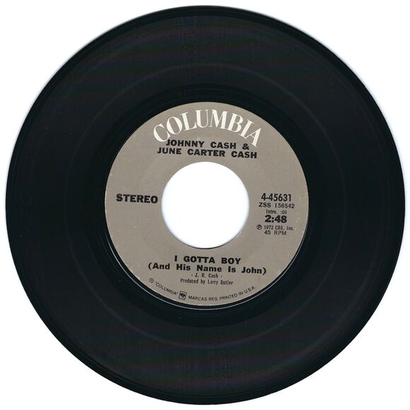 Johnny Cash & June Carter Cash 45 RPM - If I Had A Hammer / I Gotta Boy - VG+ - Picture 2 of 2